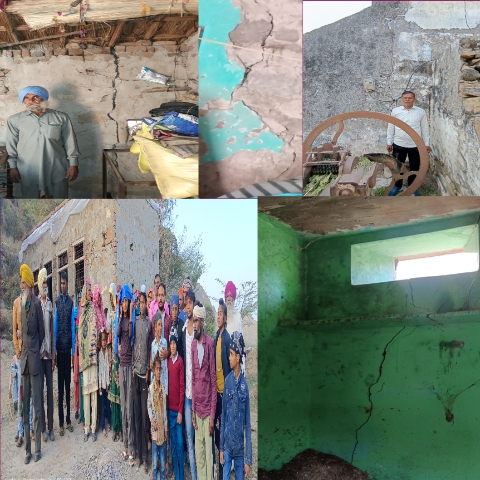 आलमपुर में खनन के समय हुई ब्लास्टिंग से दर्जनों मकानों में आई दरार लोग मे दहशत का माहौल 20260214 075947