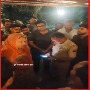 कांग्रेस की बाड़ेबंदी में घुसी पुलिस, एक घंटे तक हंगामा: थानाधिकारी बोले- अपहरण की शिकायत मिली है, प्रत्याशी ने कहा- मैं अपनी मर्जी से आई हूं